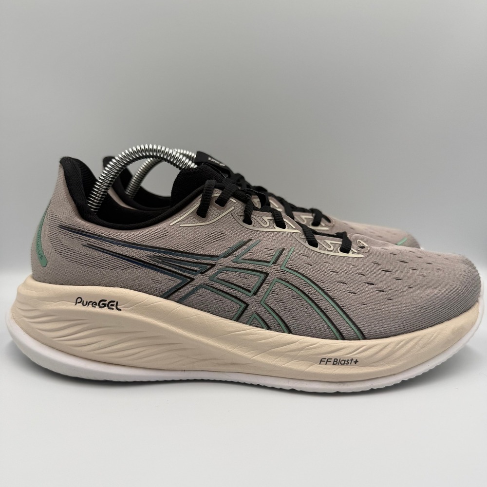 ASICS Gel-Cumulus 25 Grey Running Shoes White Sneakers Men's Size 10 1011B792